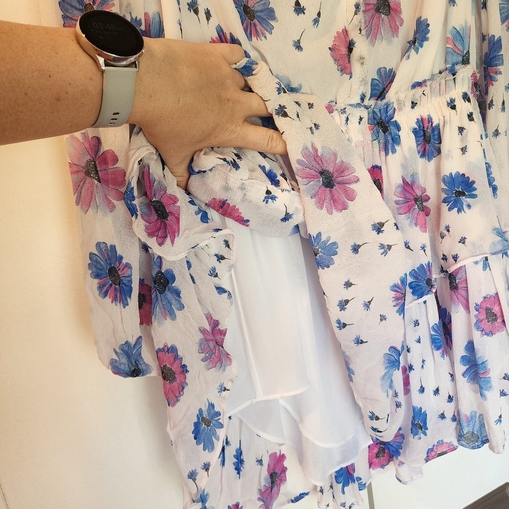 LoveShackFancy women's floral mini dress size large - Picture 7 of 10